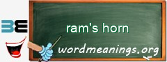 WordMeaning blackboard for ram's horn